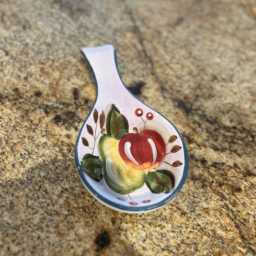 Black Forest Fruits China Spoon Rest